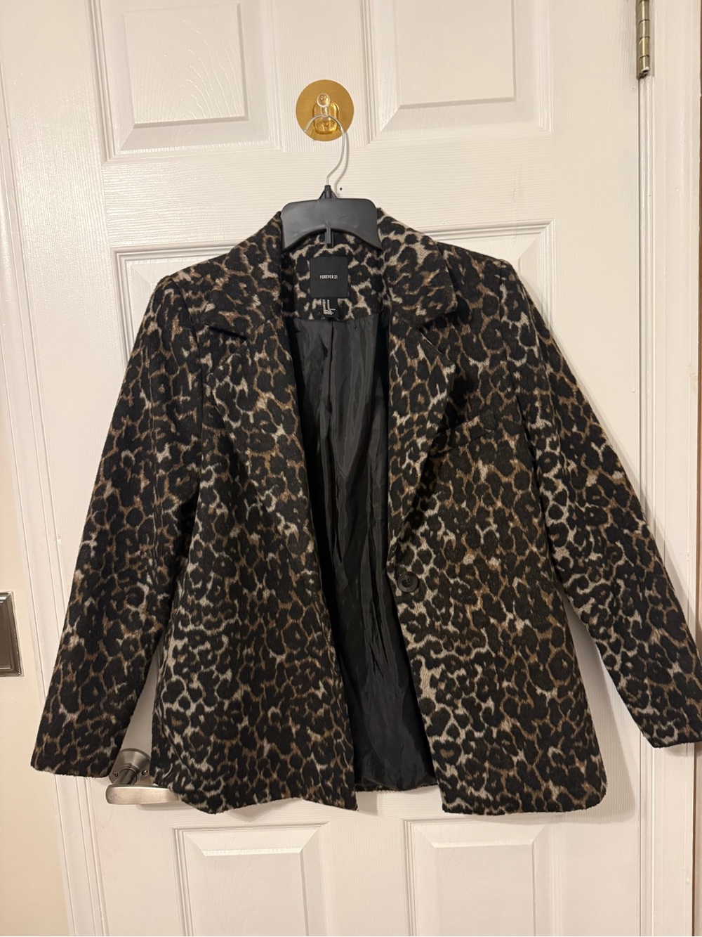 Forever 21 Leopard Print Coat M